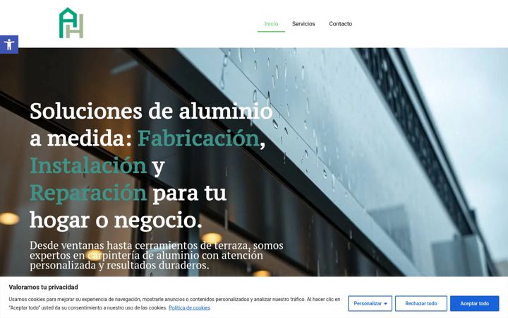 Screenshot of aluminiohector.com