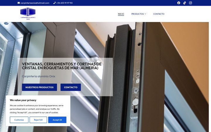 Képernyőkép: aluminioonix.com