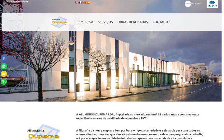 Screenshot of aluminios-dupema.pt