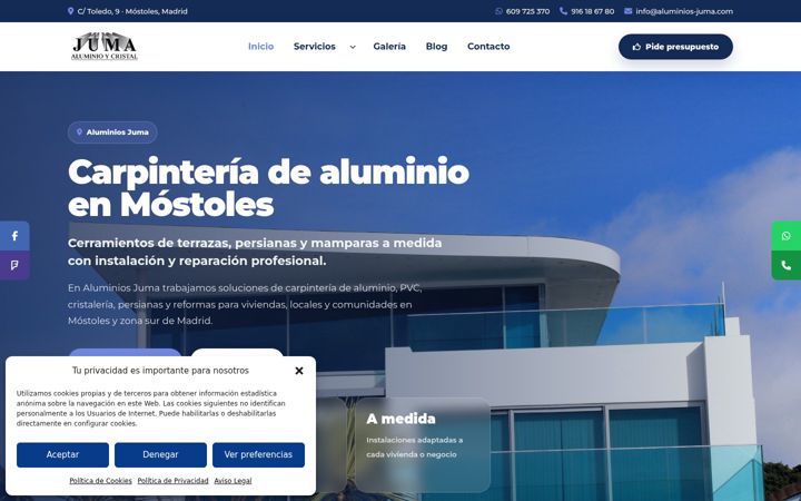 Screenshot of aluminios-juma.com