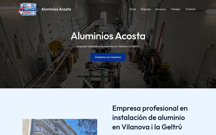 Screenshot of aluminiosacosta.com