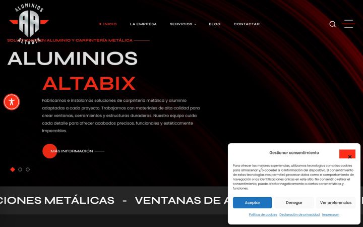 Screenshot ta' aluminiosaltabix.com