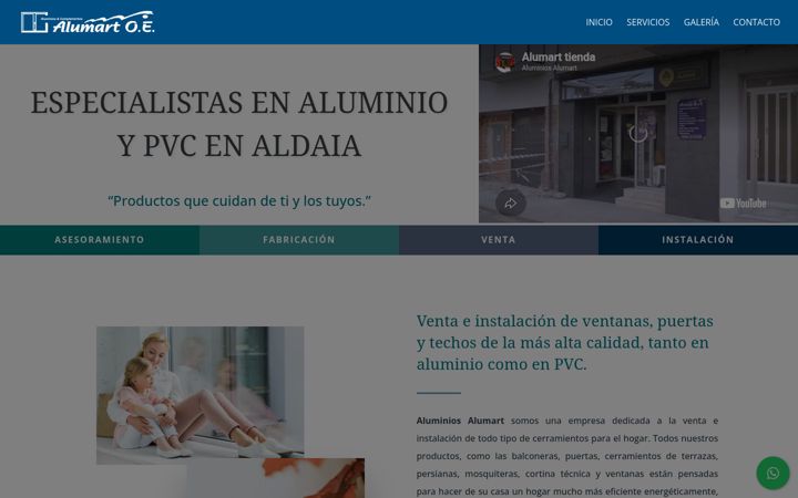 Screenshot ta' aluminiosalumart.com