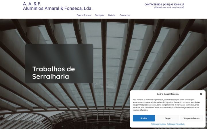 Screenshot of aluminiosamaral.com