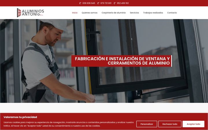 Skjermbilde av aluminiosantonio.es