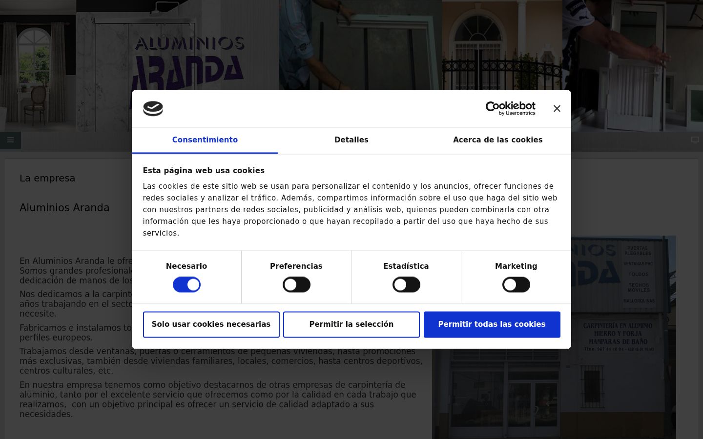 Screenshot of the consent banner shown before any interaction