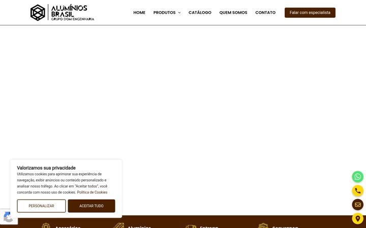 Screenshot of aluminiosbrasil.com.br