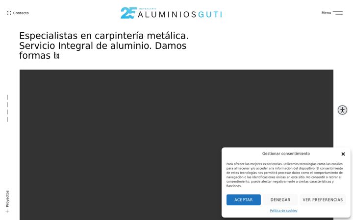 Captura de pantalla de aluminiosguti.com