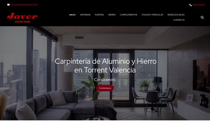 Screenshot of aluminiosjover.com