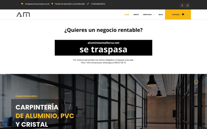 Screenshot of aluminiosmallorca.net