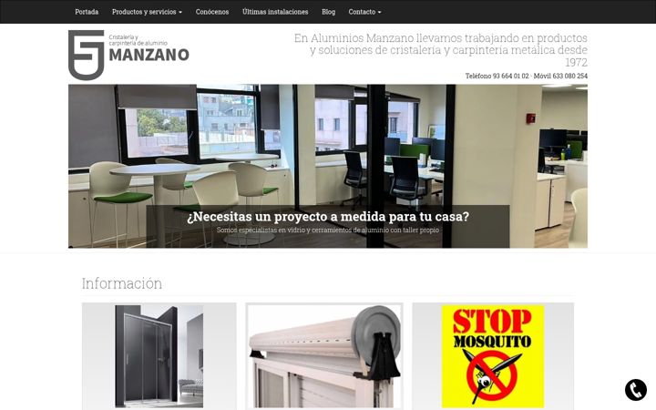 Screenshot of aluminiosmanzano.com