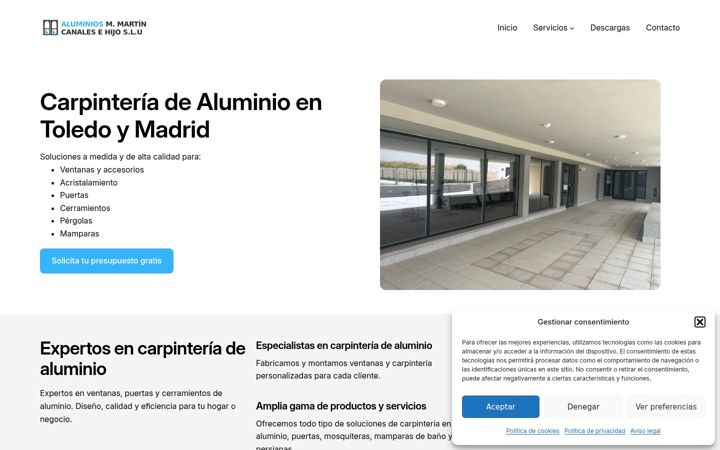 Screenshot of aluminiosmartincanales.com