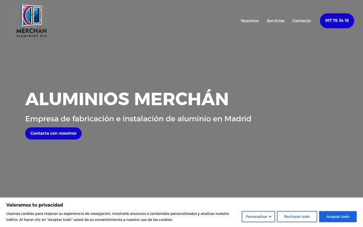 Screenshot of aluminiosmerchan.es