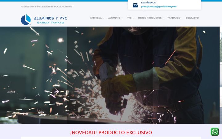 Screenshot of aluminiospvc.es