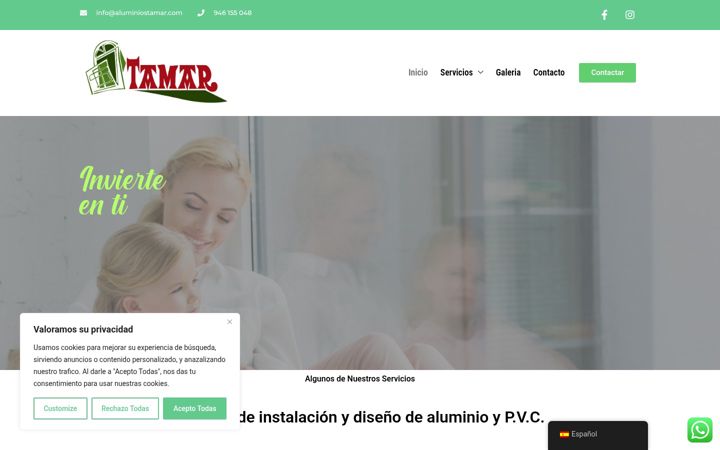 Screenshot of aluminiostamar.com