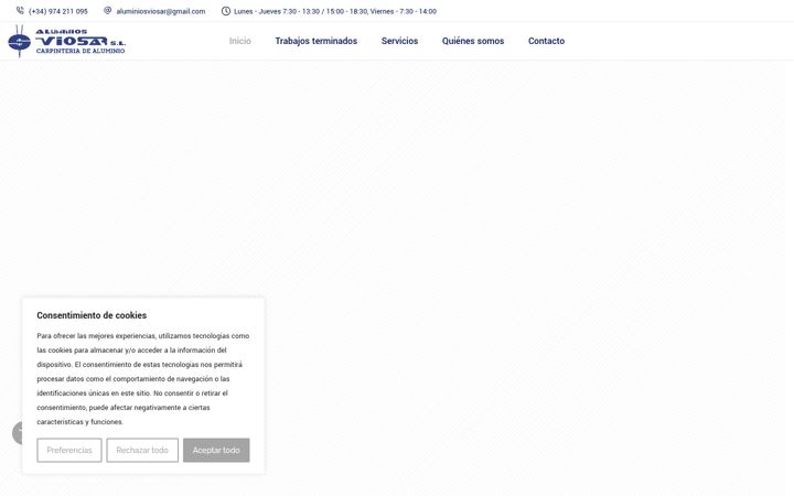 Screenshot of aluminiosviosar.com