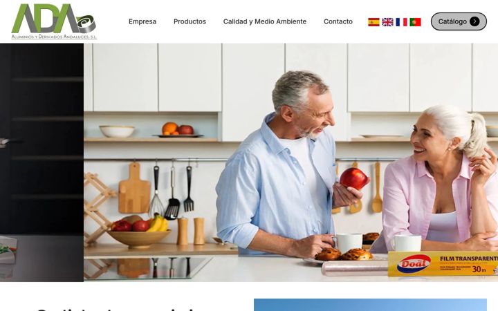 Screenshot of aluminiosyderivados.com