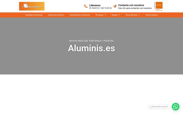 Ekraanipilt saidist aluminis.es