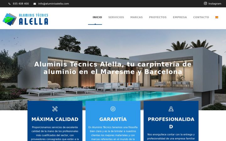 Ekraanipilt saidist aluminisalella.com