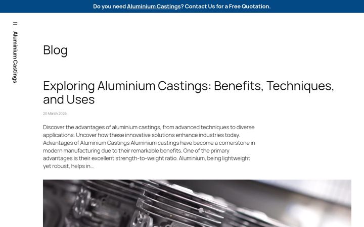 Screenshot of aluminium-castings.co.uk