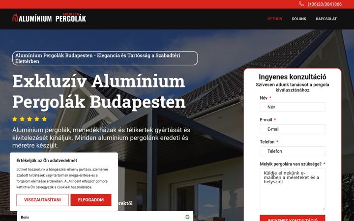 Screenshot of aluminium-pergolak.hu