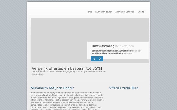Capture d'écran de aluminiumkozijnen-bedrijf.nl