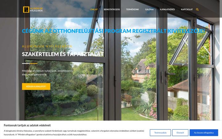 Screenshot of aluminiumnyilaszaro.hu