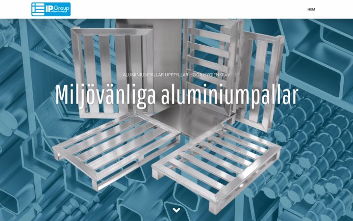 Screenshot of aluminiumpall.se