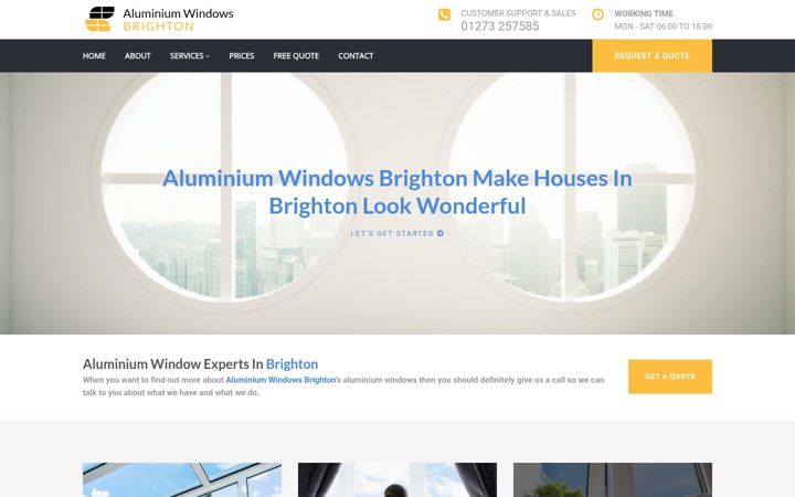 Captura de ecrã de aluminiumwindows-brighton.uk