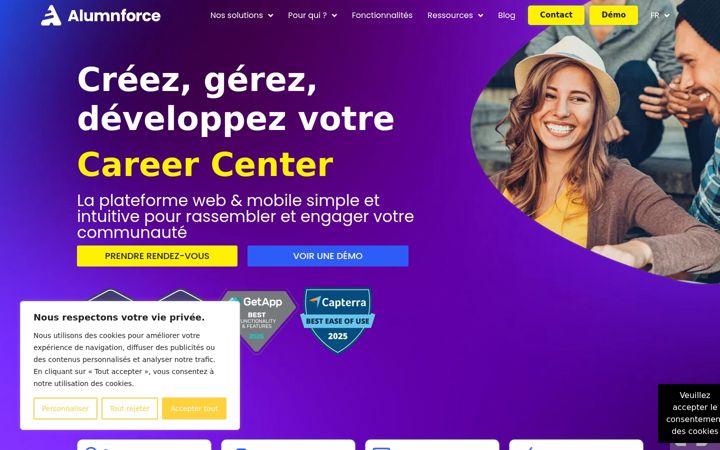 Screenshot of alumnforce.com