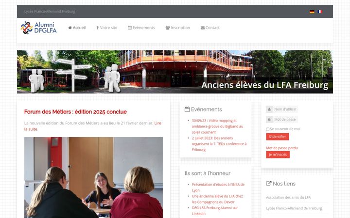 Screenshot of alumni-dfglfa.net