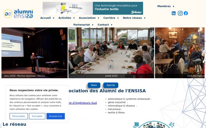 Kuvakaappaus sivustosta alumni-ensisa.fr