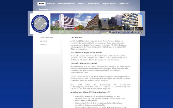 Screenshot of alumni-verbundstudium.de