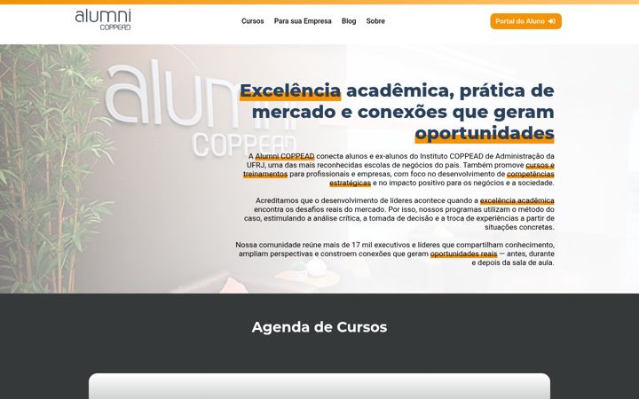 Posnetek zaslona alumnicoppead.com.br