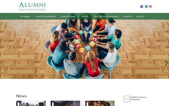 Screenshot of alumnilumsa.it