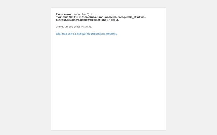 Screenshot of alumnimedicina.com