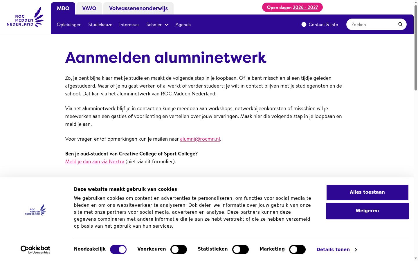 Screenshot of the consent banner shown before any interaction