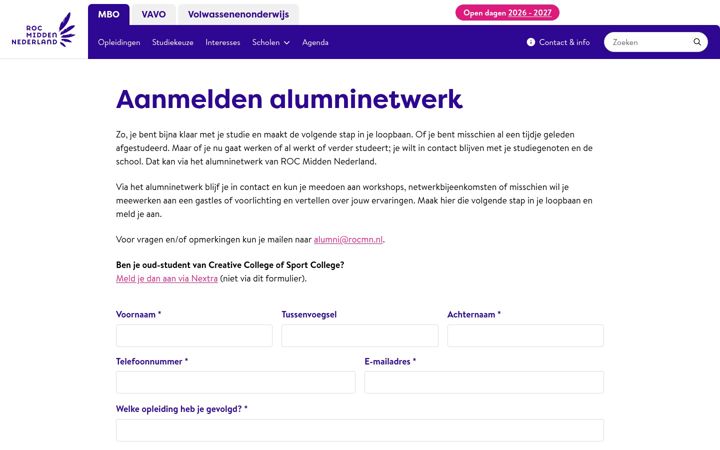 Screenshot of alumnimn.nl