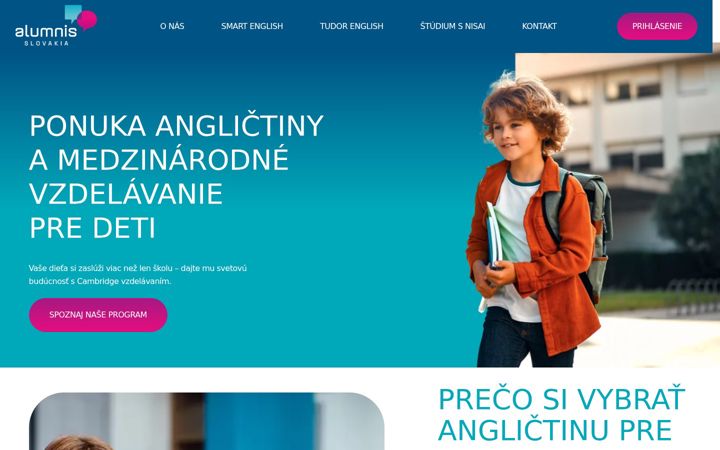 Screenshot of alumnis.sk