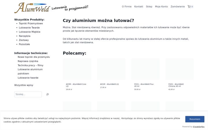 Ekraanipilt saidist alumweld.pl