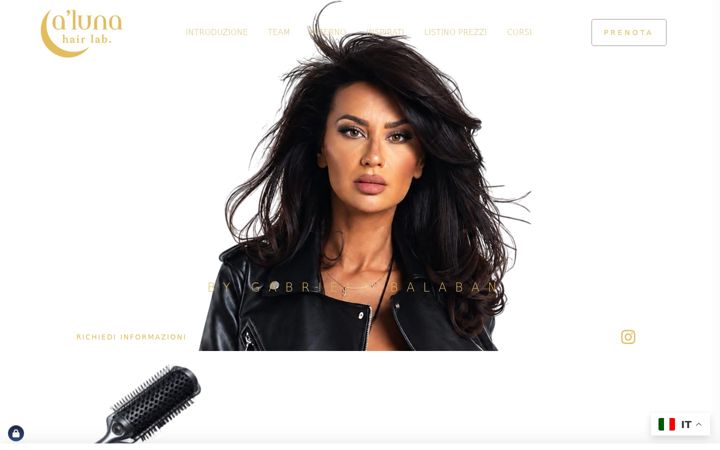 Screenshot of alunahairlab.com