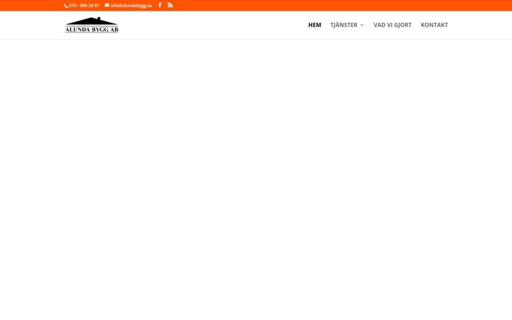 Screenshot of alundabygg.se