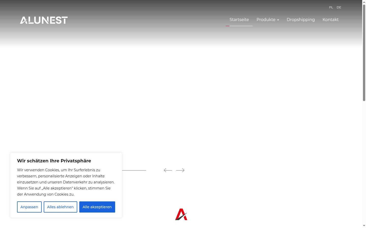 Sutikimo reklamjuostės, rodytos prieš bet kokią sąveiką, ekrano kopija