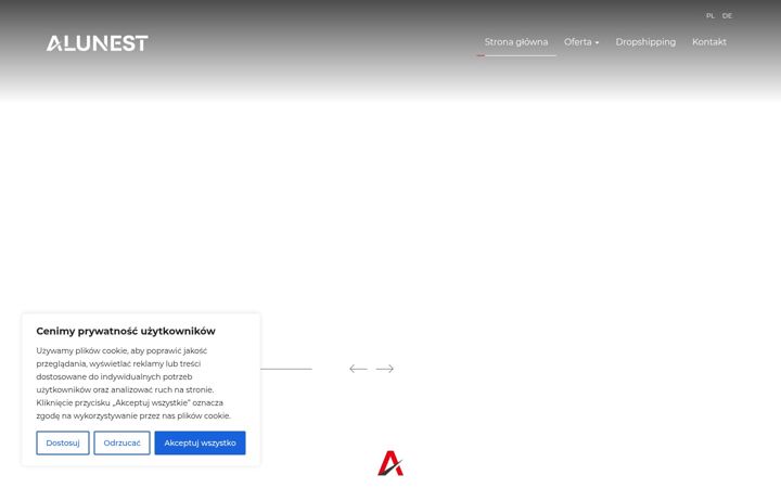 Ekrano kopija alunest.pl