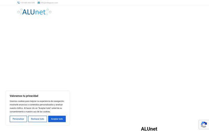 Screenshot of alunet.es