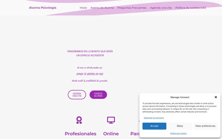 Screenshot of alunnapsicologia.com