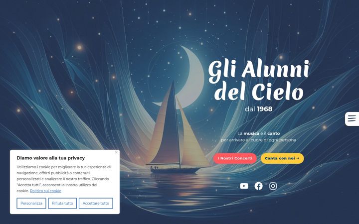 Screenshot of alunnidelcielo.it