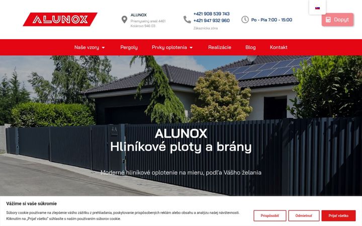 Screenshot ta' alunox.sk
