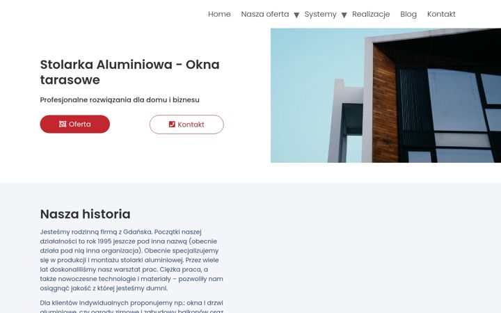 Screenshot von aluokna.pl