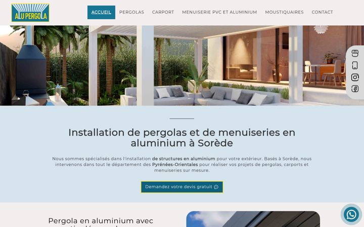 Screenshot of alupergola.fr